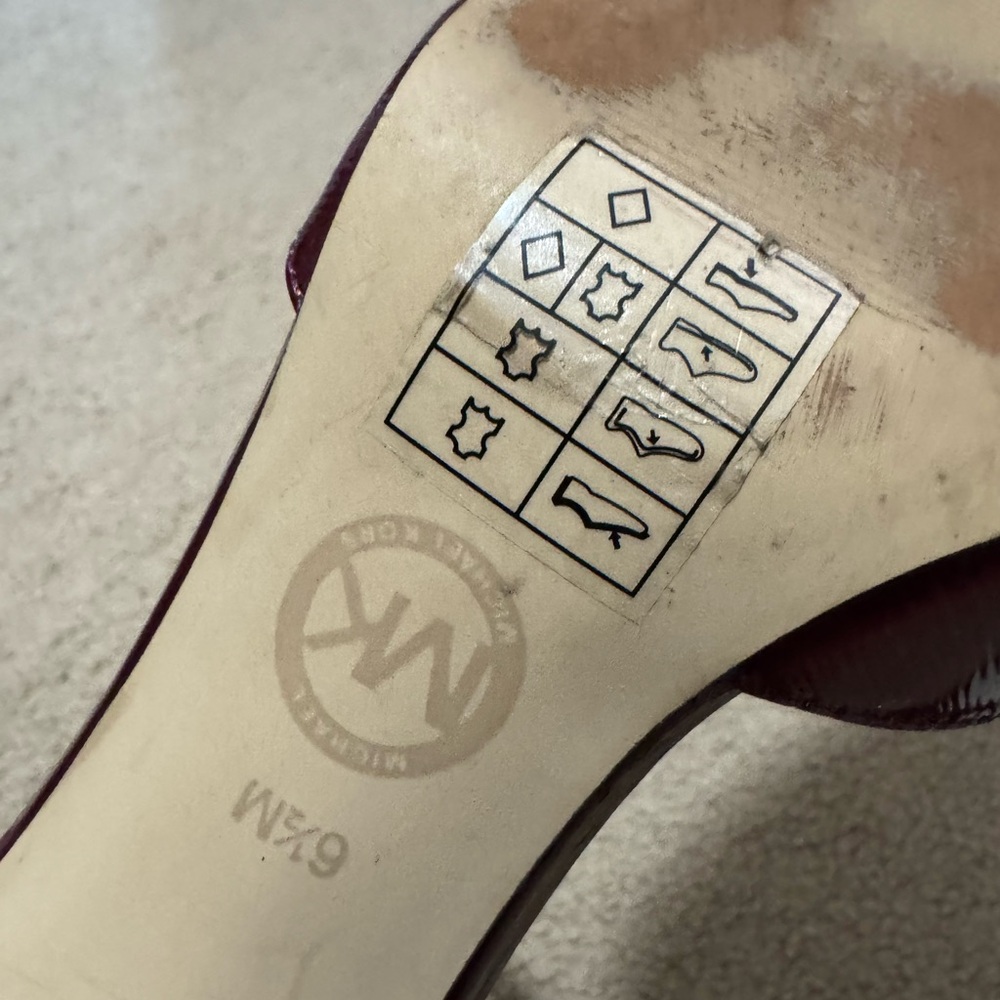 Michael Kors Burgundy Ankle Strap Heels - Picture 6 of 6
